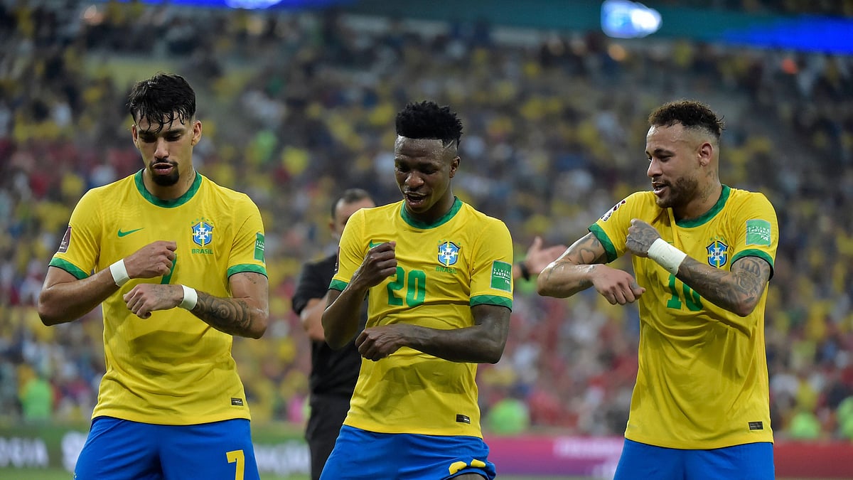 Photo: File : Brazil football team players during the 2022 FIFA World Cup.