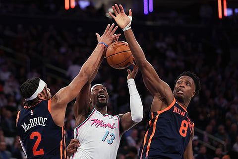 NBA Basketball Match: Miami Heat vs New York Knicks