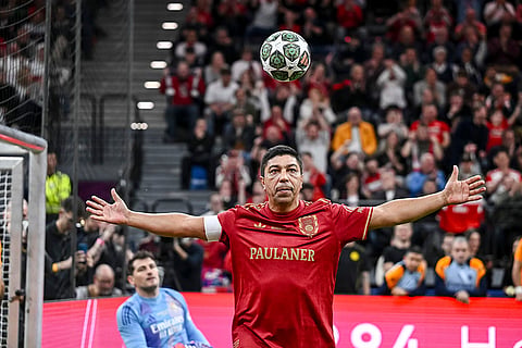 Beckenbauer Cup 2025: Bayern Munich's Giovane Elber celebrates after scoring