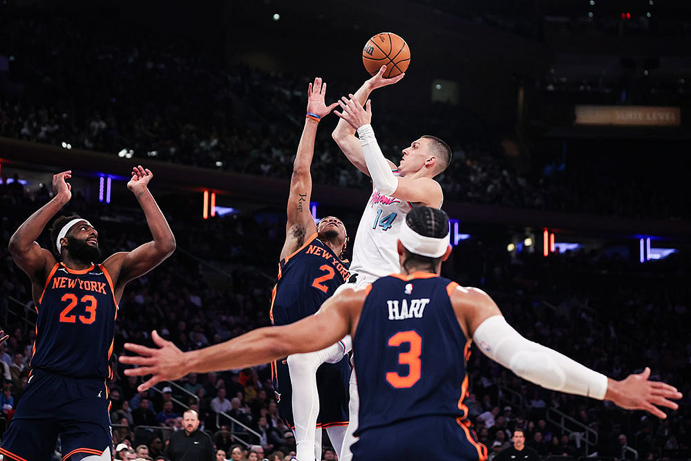 NBA Basketball Match: Miami Heat vs New York Knicks