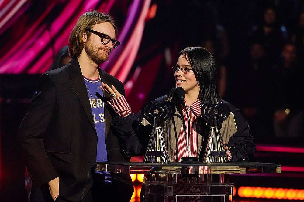 2025 iHeartRadio Music Awards in Los Angeles: FINNEAS, left, and Billie Eilish