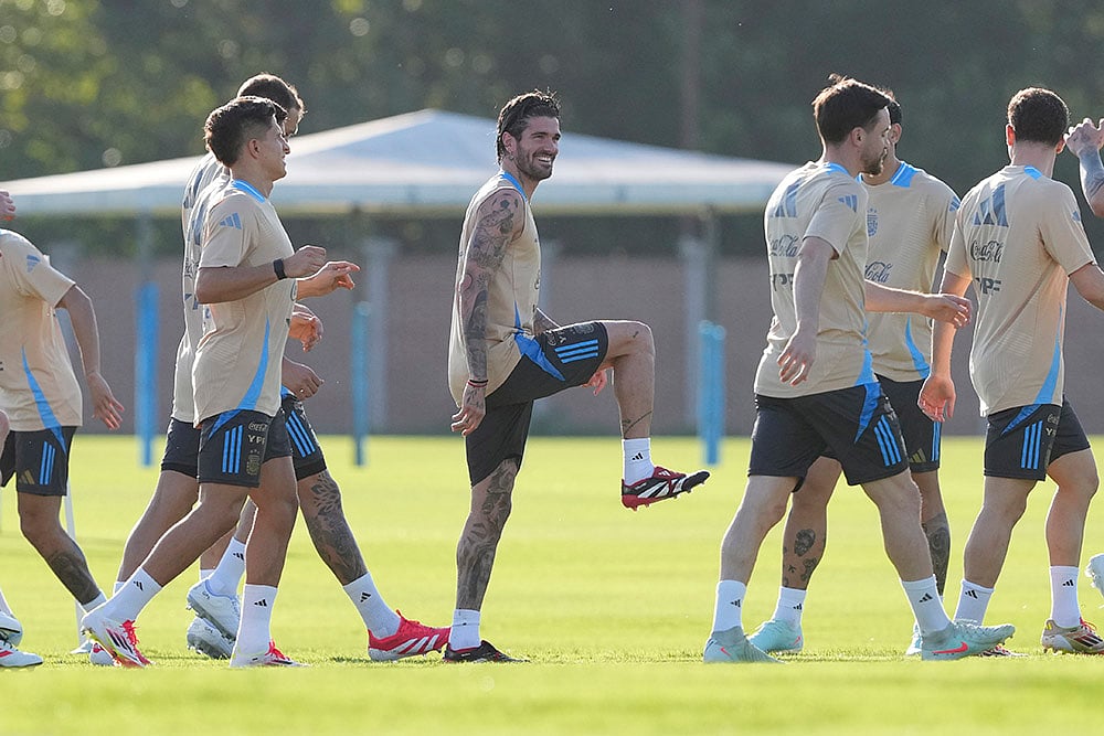 FIFA World Cup 2026 soccer Qualifiers: Argentinas Football players training 