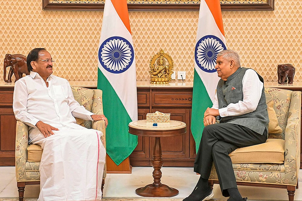 Venkaiah Naidu met VP Dhankhar
