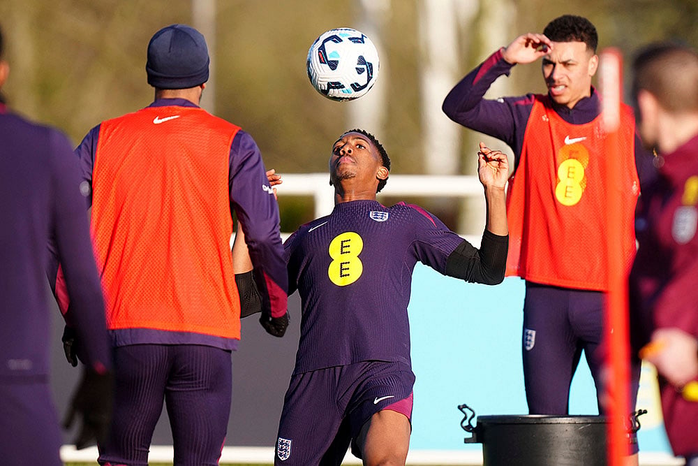 FIFA World Cup 2026 soccer Qualifiers: Englands Football players training 