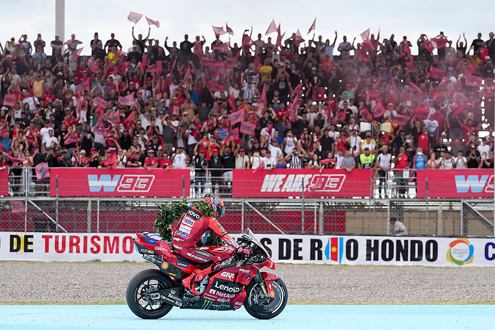 Argentina GP Motorcycle Racing MotoGP race in Termas de Rio Hondo circuit: Marc Marquez