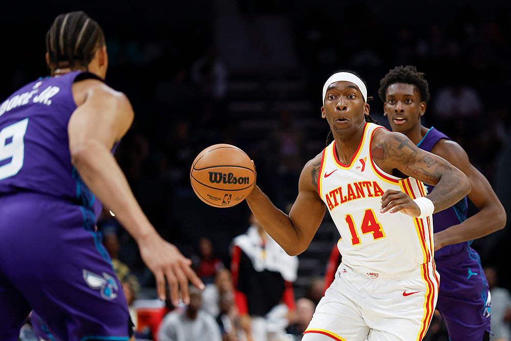 Atlanta Hawks vs Charlotte Hornets NBA basketball game in Charlotte photos: Terance Mann