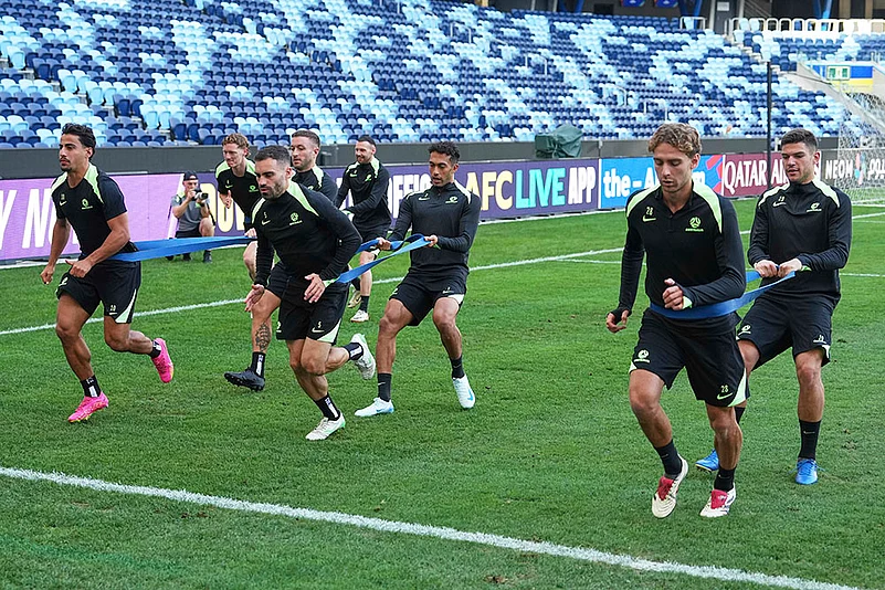 FIFA World Cup 2026 soccer Qualifiers: Australias Football players training