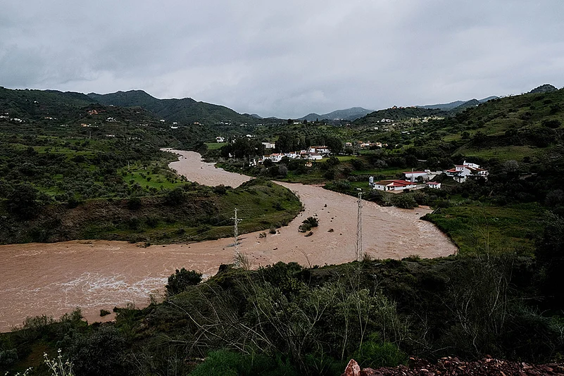 Spain Extreme Weather Floods in Malaga