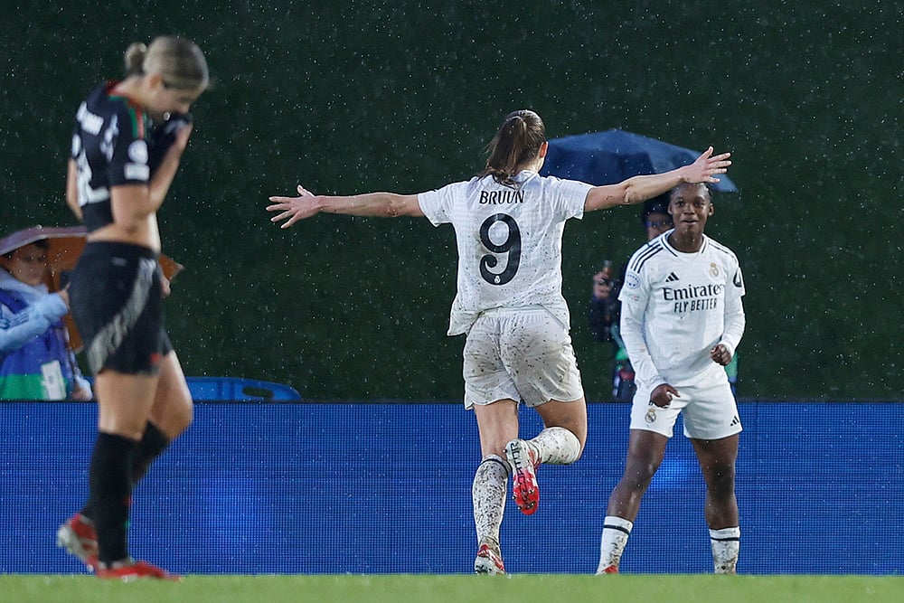 Womens Champions League quarterfinal first leg soccer Real Madrid vs Arsenal:  Signe Bruun