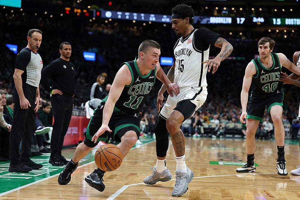 Boston Celtics vs Brooklyn Nets NBA basketball game in Boston photos: Payton Pritchard
