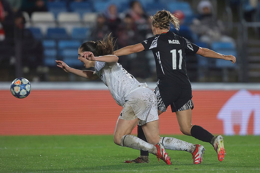 Womens Champions League quarterfinal first leg soccer Real Madrid vs Arsenal:  Signe Bruun