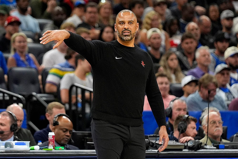 NBA basketball 2024-25 game Houston Rockets vs Orlando Magic: Ime Udoka