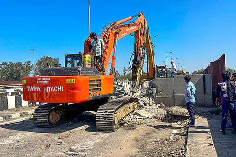 Eviction of farmers from Shambhu border