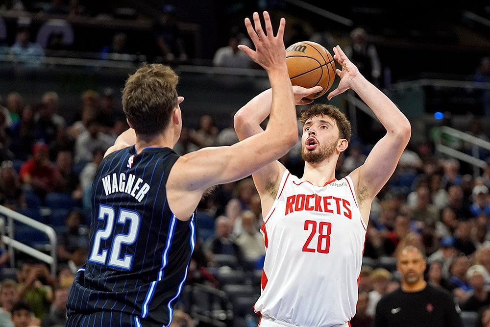 NBA basketball 2024-25 game Houston Rockets vs Orlando Magic: Alperen Sengun