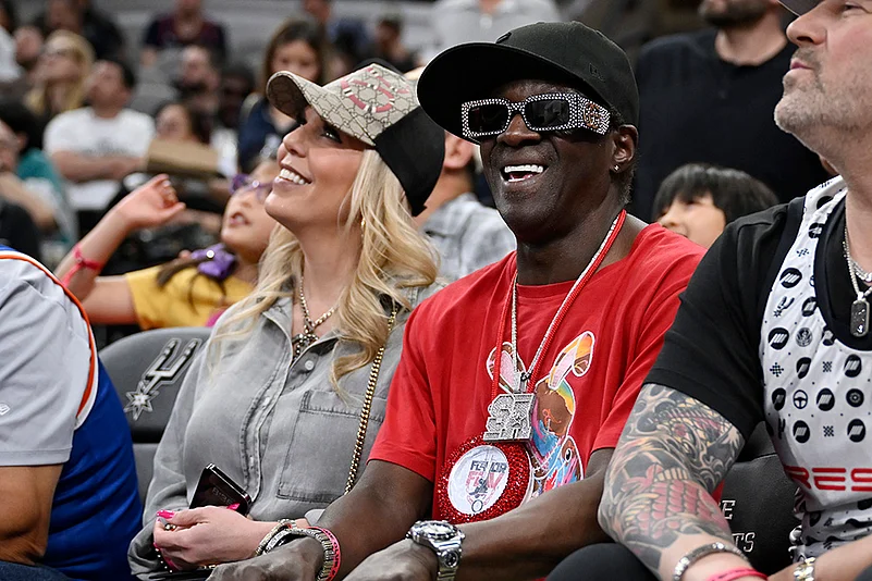 NBA basketball 2024-25 game New York Knicks vs San Antonio Spurs: Rapper Flavor Flav