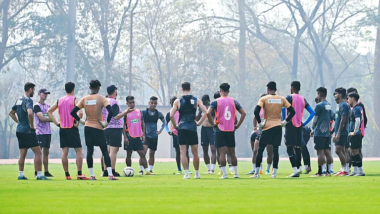 NorthEast United FC players during a practice session. - Photo: X | NorthEast United FC