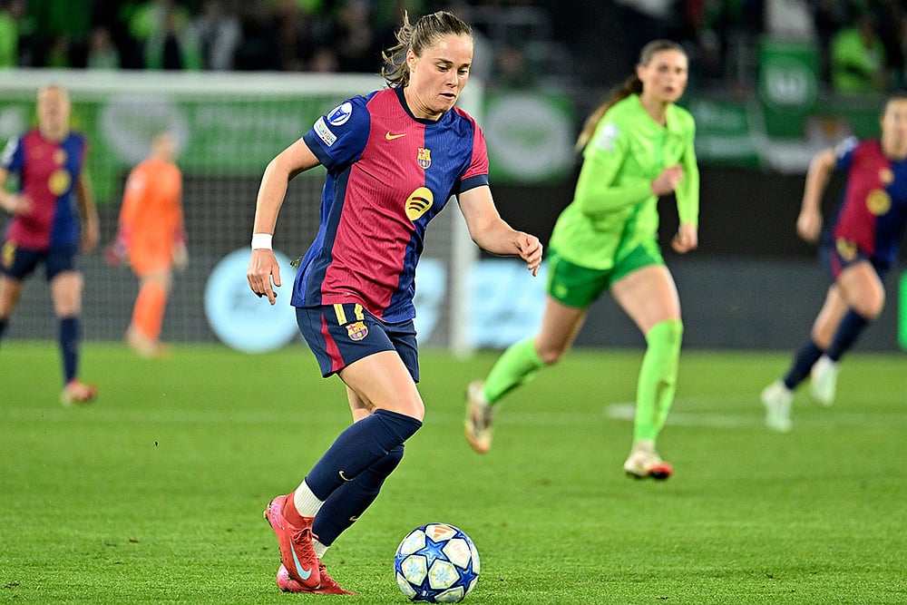 Womens Champions League UWCL Quarter-Finals 1st Leg VfL Wolfsburg vs FC Barcelona: Ewa Pajor 