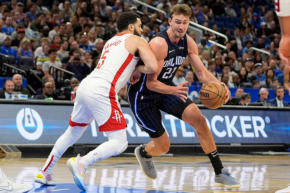 NBA basketball 2024-25 game Houston Rockets vs Orlando Magic: Franz Wagner