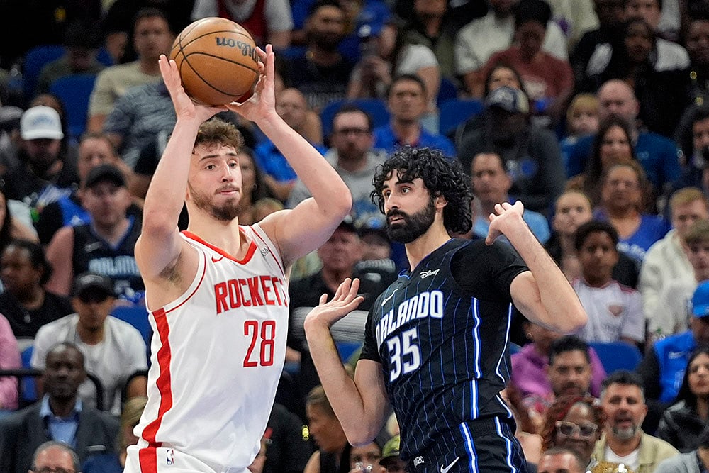 NBA basketball 2024-25 game Houston Rockets vs Orlando Magic: Alperen Sengun