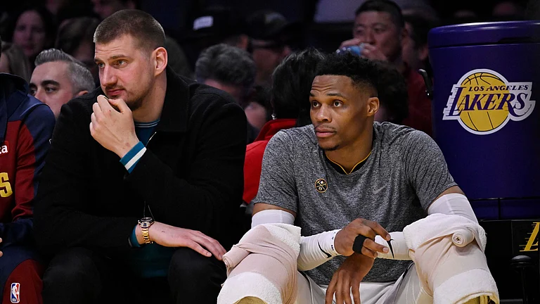 Nikola Jokic and Russell Westbrook. - null