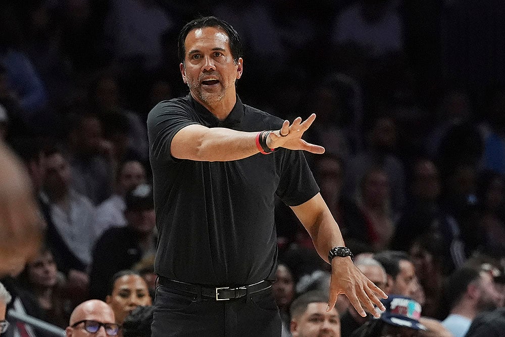 NBA basketball 2024-25 game Detroit Pistons vs Miami Heat: Erik Spoelstra