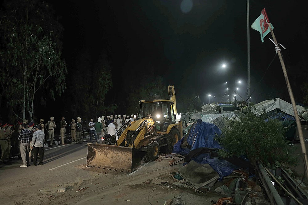 Eviction of farmers from Shambhu border