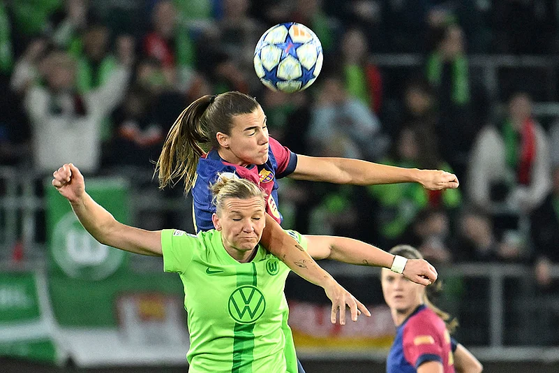 Womens Champions League UWCL Quarter-Finals 1st Leg VfL Wolfsburg vs FC Barcelona: Alexandra Popp