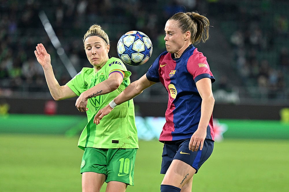Womens Champions League UWCL Quarter-Finals 1st Leg VfL Wolfsburg vs FC Barcelona: Svenja Huth