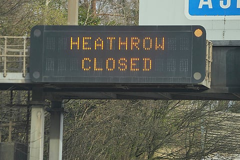 London's Heathrow Airport closed for 24 hours after huge fire at substation