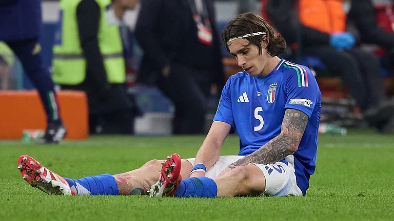 Italy defender Riccardo Calafiori - null