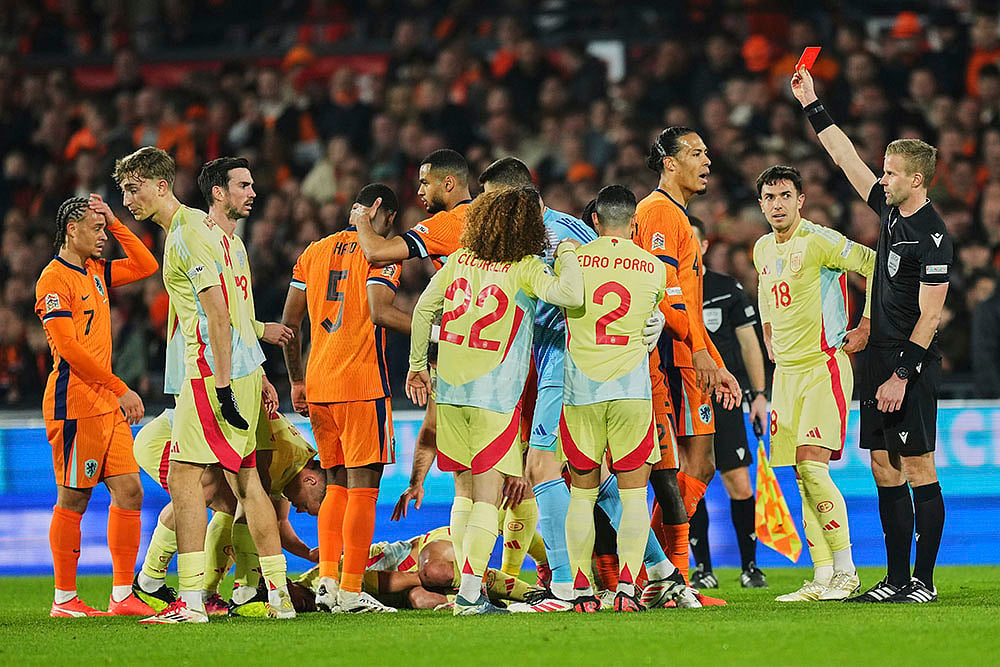 UEFA Nations League quarterfinal first leg match between Netherlands and Spain: Glenn Nyberg