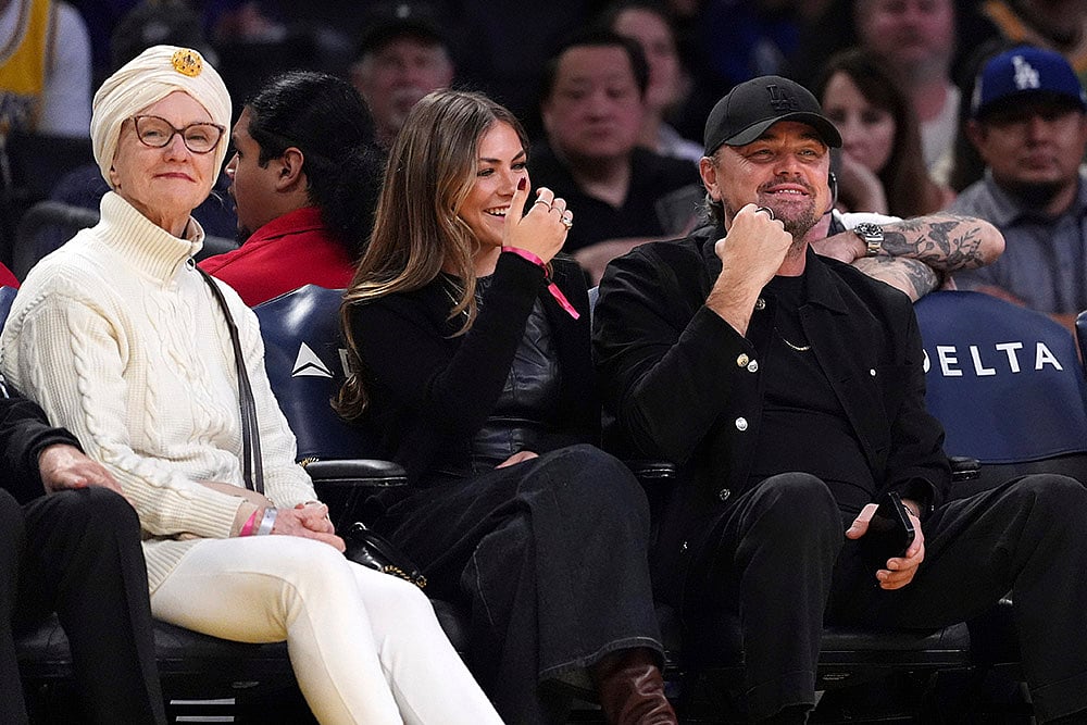 NBA Basketball game Milwaukee Bucks vs Los Angeles Lakers: Leonardo DiCaprio