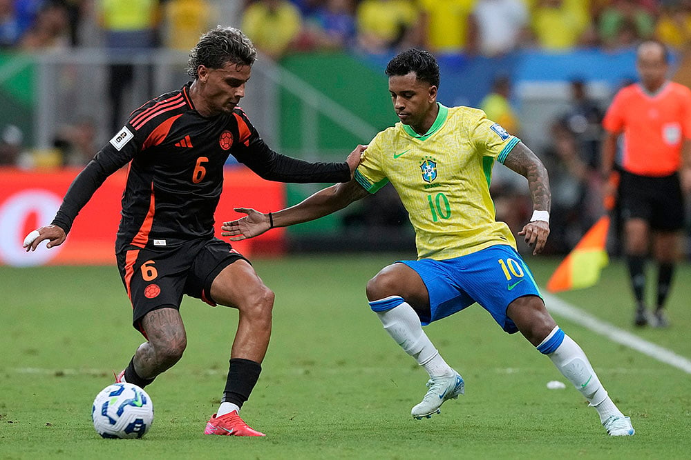 FIFA World Cup 2026 South American Qualifier Brazil vs Colombia football: Rodrygo