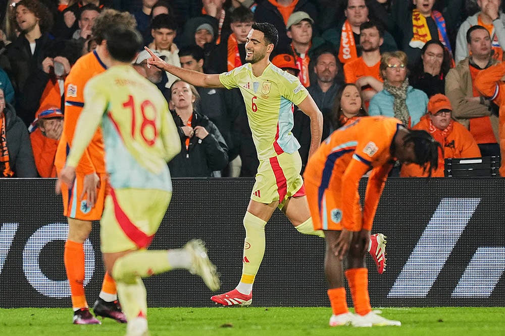 UEFA Nations League quarterfinal first leg match between Netherlands and Spain: Mikel Merino