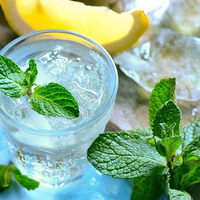 Minty Lemon Cooler Mocktail 