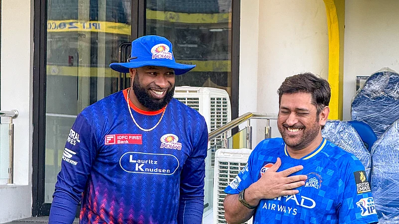 ms dhooni and keiron pollard X chennaiipl