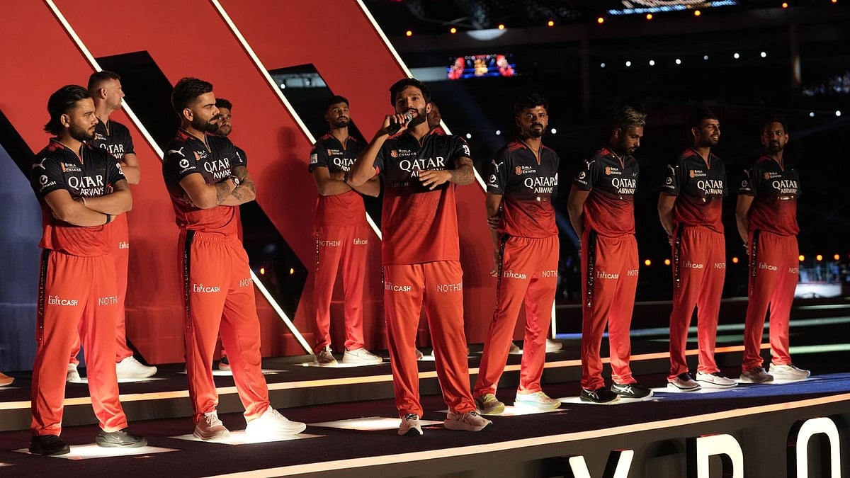 | RCB Photo : RCB players at the unboxed event ahead of IPL 2025 in Bengaluru.