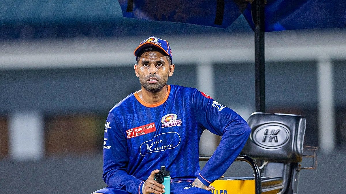 X | Mumbai Indians  : Suryakumar Yadav of Mumbai Indians in training sessions ahead of IPL 2025.