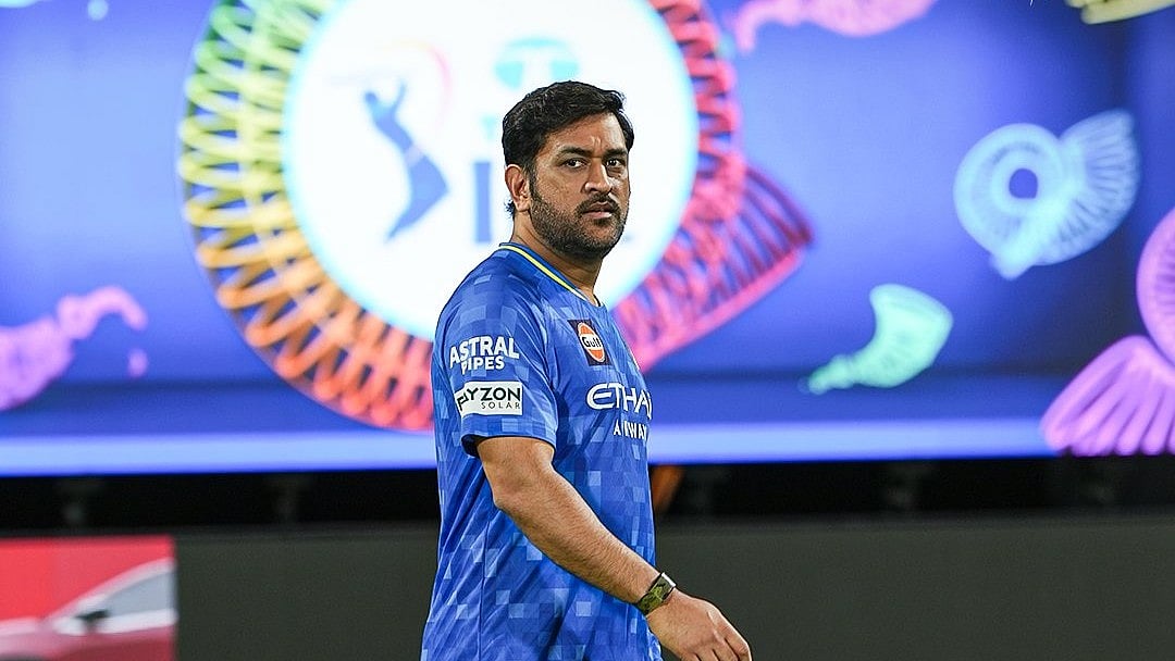 MS Dhoni during Chennai Super Kings training session ahead of IPL 2025. - X | Chennai Super Kings 