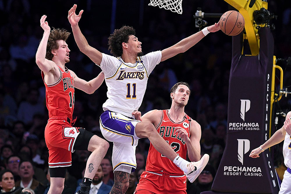 NBA Basketball game Chicago Bulls vs Los Angeles Lakers: Jaxson Hayes