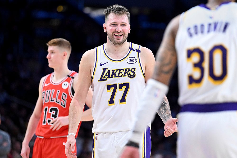 NBA Basketball game Chicago Bulls vs Los Angeles Lakers: Luka Doncic