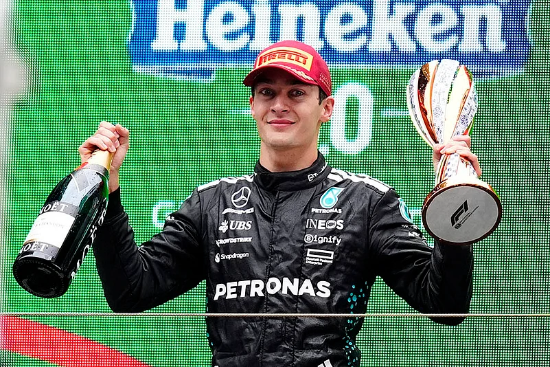 Chinese Formula One Grand Prix race 2025 at the Shanghai International Circuit: George Russell