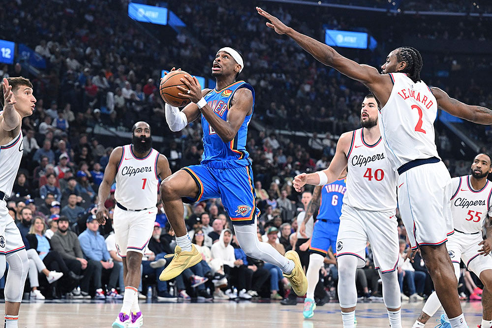 NBA 2024-25: Oklahoma City Thunder vs Los Angeles Clippers - | Photo: AP/Wally Skalij