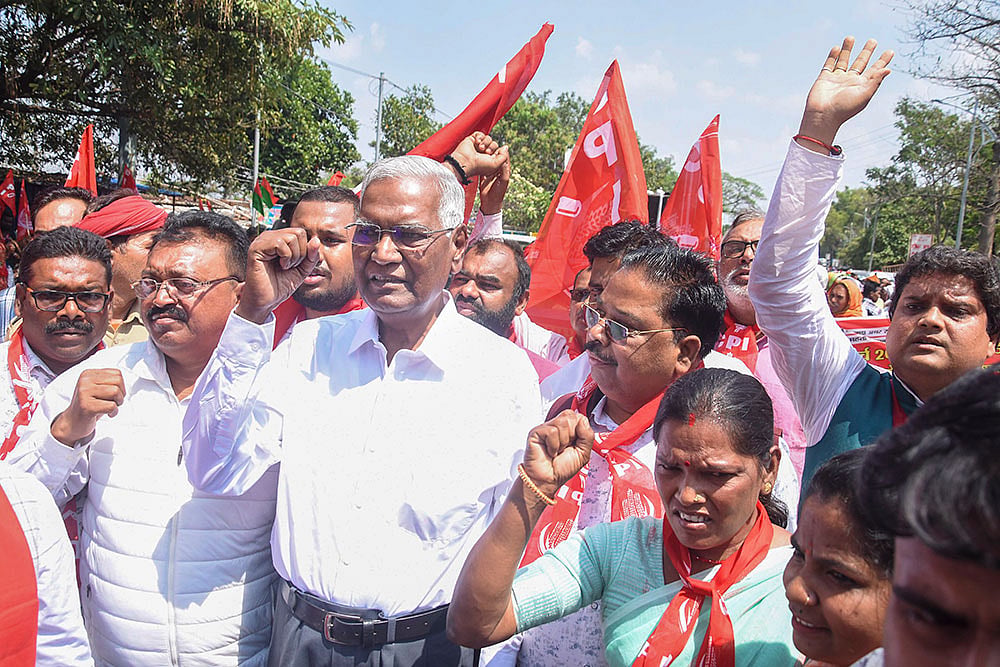 CPI protest at Jharkhand Assembly