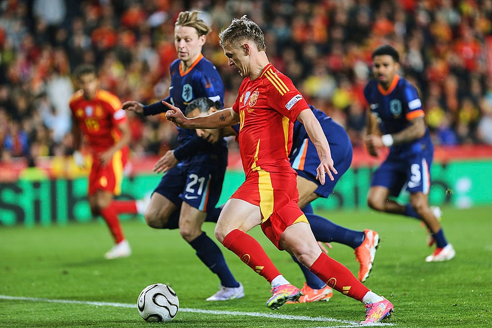 UEFA Nations League 2024-25 Quarter-Finals Second Leg Spain vs Netherlands: Dani Olmo