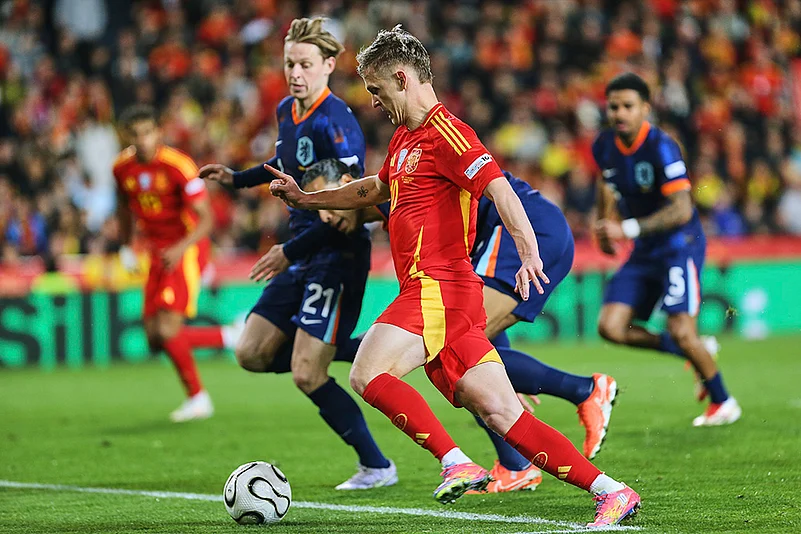 UEFA Nations League 2024-25 Quarter-Finals Second Leg Spain vs Netherlands: Dani Olmo