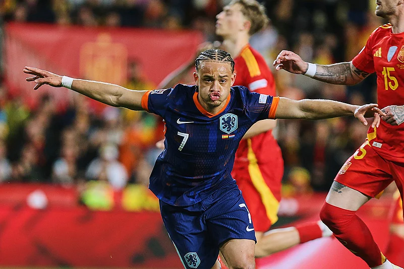 UEFA Nations League 2024-25 Quarter-Finals Second Leg Spain vs Netherlands: Xavi Simons