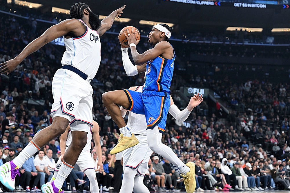 NBA basketball game Oklahoma City Thunder vs Los Angeles Clippers: Shai Gilgeous-Alexander