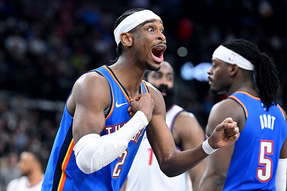 NBA basketball game Oklahoma City Thunder vs Los Angeles Clippers: 