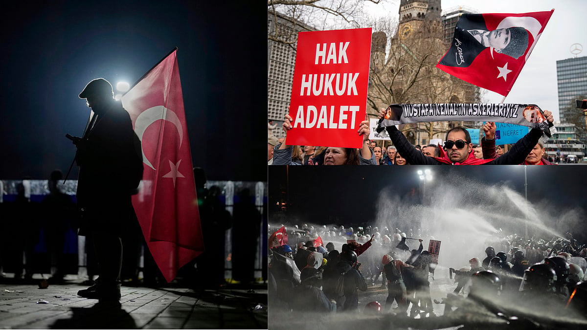 | Photo: AP :  Protestors Met With Tear Gas, Rubber Bullets After Istanbul Mayor's Arrest